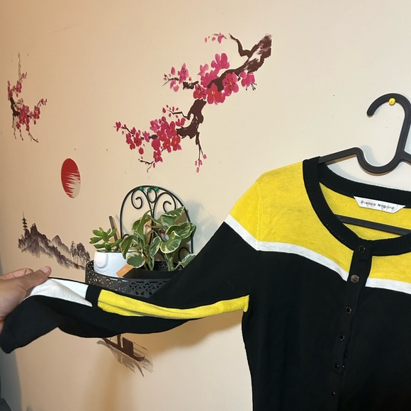 Black, Yellow & White Bianca Nygard Sweater - Picture 2 of 7